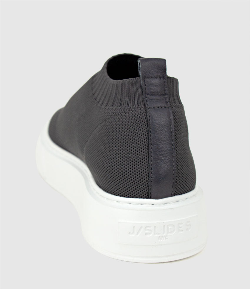 JEMMA Pull On Stretch Sneaker in Grey - Edward Meller