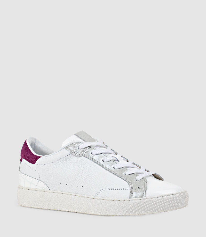 JOSETTE Sneaker with Accents in Patent Combo - Edward Meller