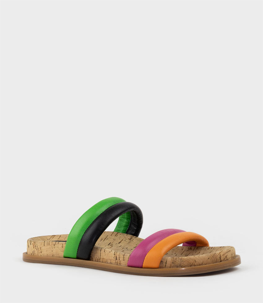 KINALA Two Strap Slide on Unit in Colour Multi - Edward Meller