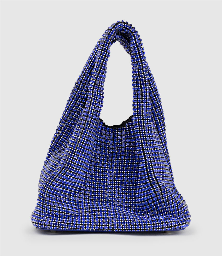 NERIA Pouch Bag in Blue Crystal - Edward Meller