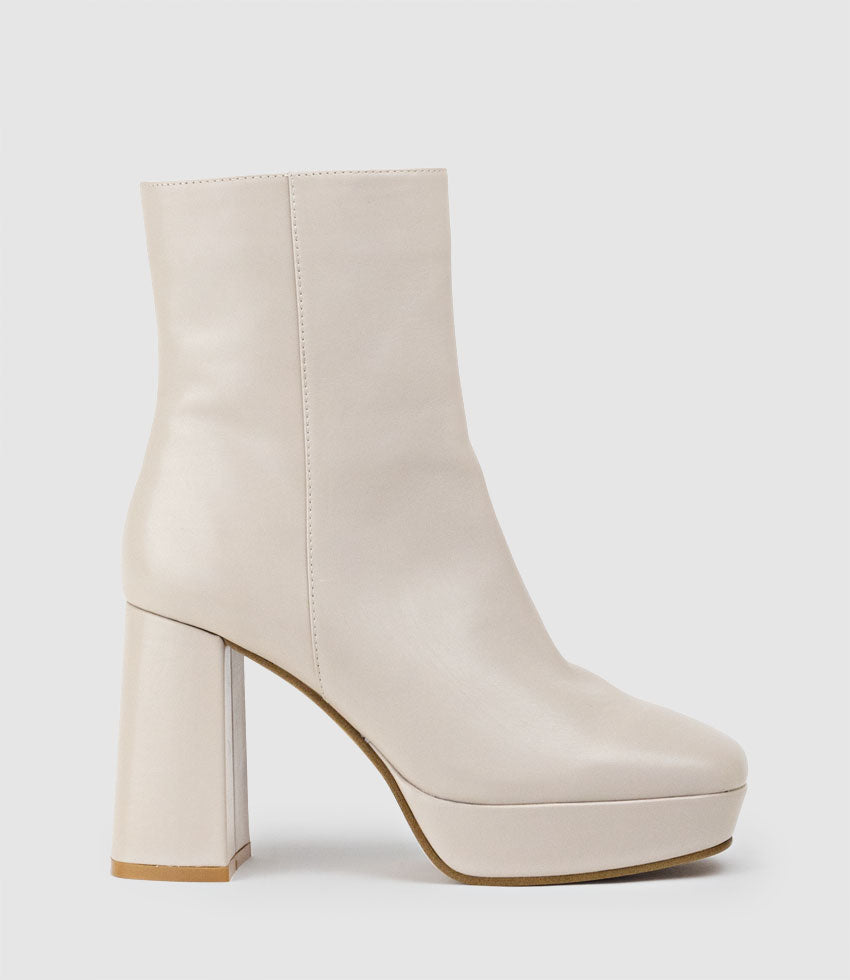 URIEL95 Platform Boot in Nude Baby Calf - Edward Meller
