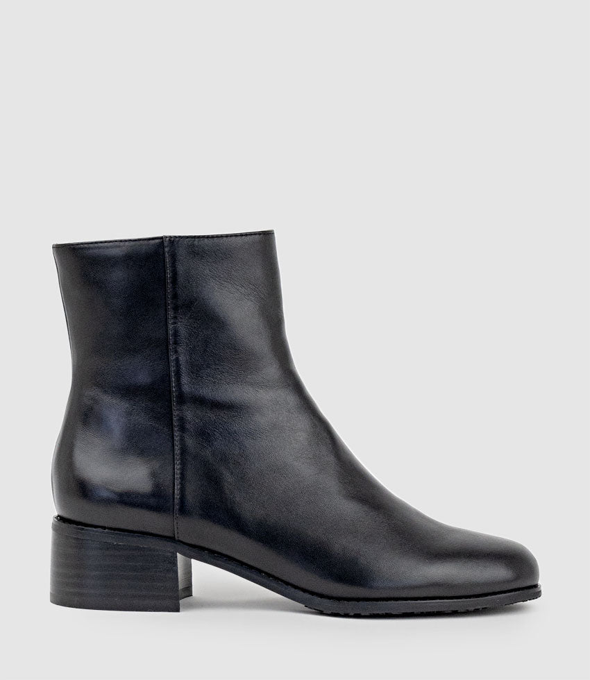 WESTON40 Ankle Boot with Zip in Black - Edward Meller