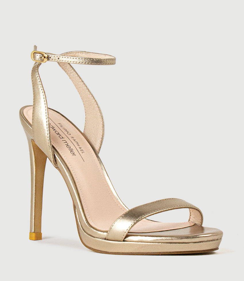 WHISPER110 Single Strap Platform Sandal in Rosegold - Edward Meller
