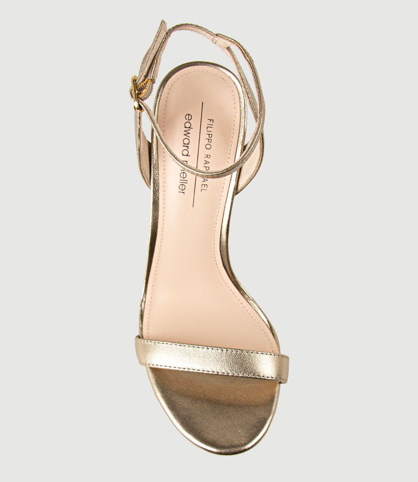 WHISPER110 Single Strap Platform Sandal in Rosegold - Edward Meller