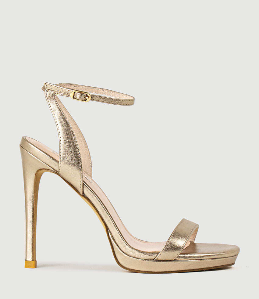 WHISPER110 Single Strap Platform Sandal in Rosegold - Edward Meller
