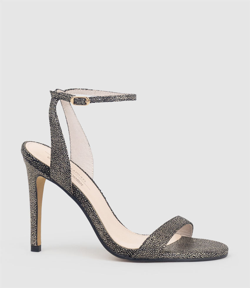 WISP100 Single Strap Sandal in Gold Speckle - Edward Meller