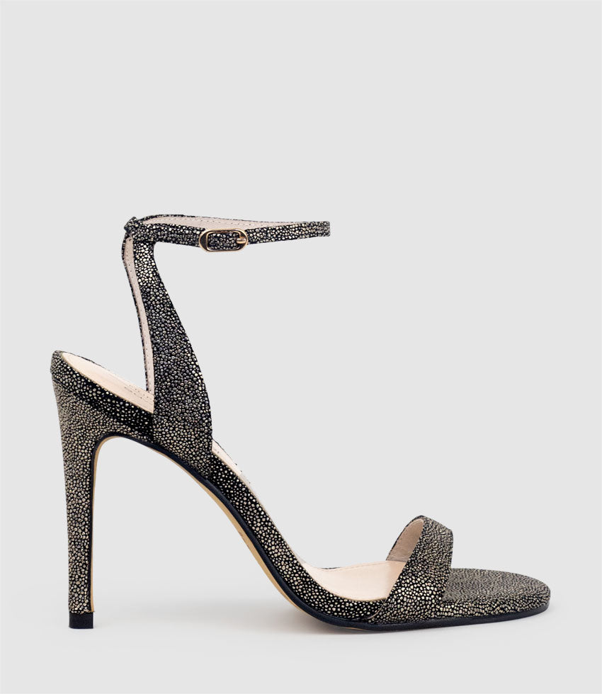 WISP100 Single Strap Sandal in Gold Speckle - Edward Meller