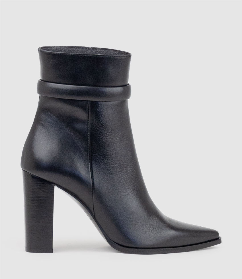 ZAMBIA95 Pointed Ankle Boot in Black - Edward Meller