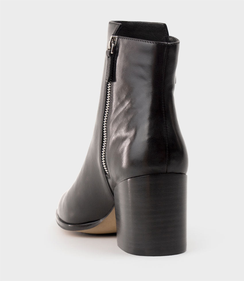 ZENOS75 Twin Zip Ankle Boot in Black - Edward Meller