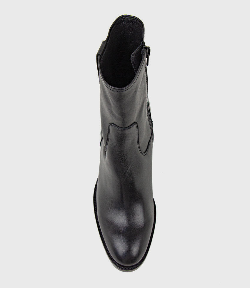 ZOLI 75mm Heel Ankle Boot in Black - Edward Meller